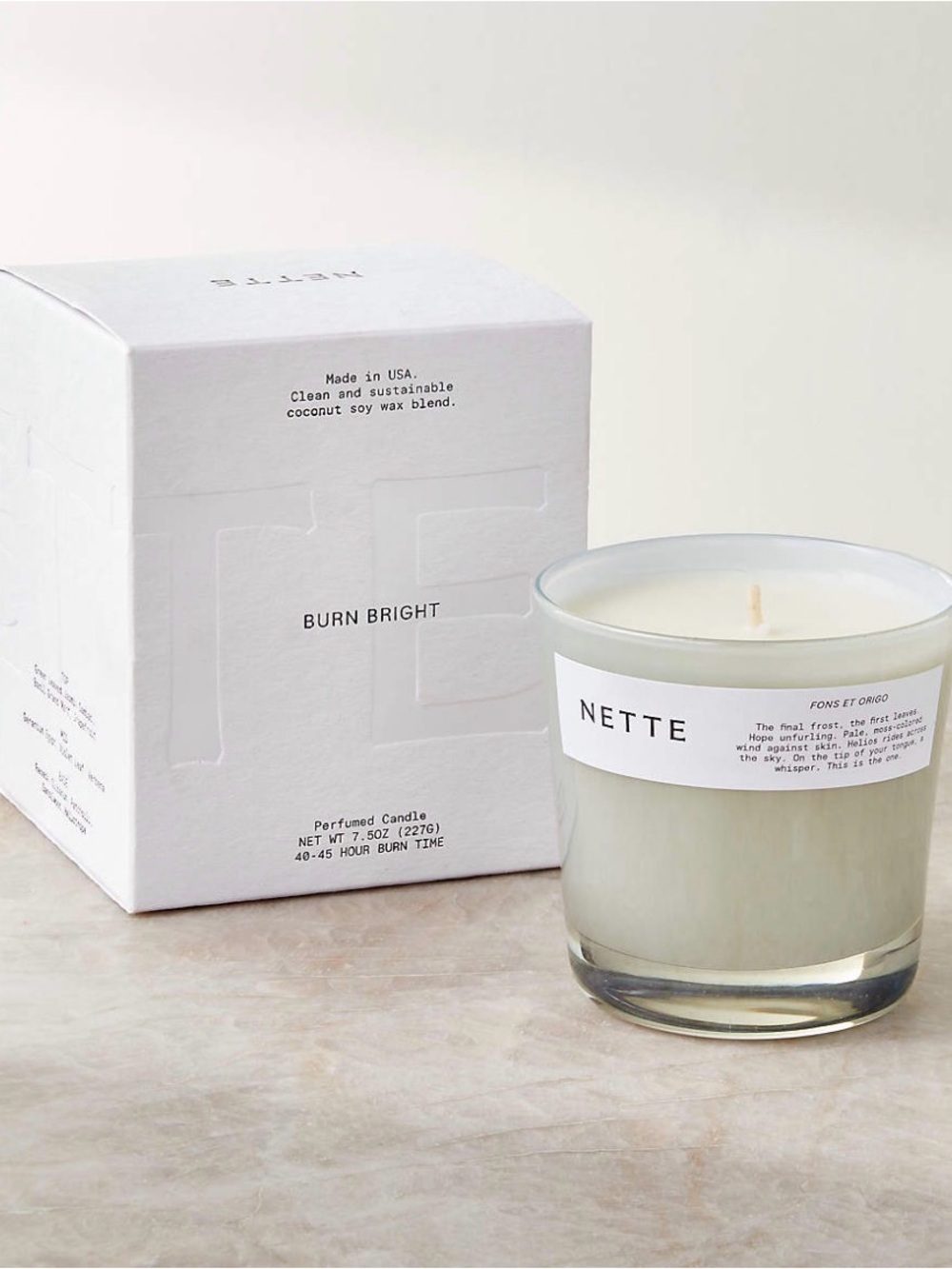 Nette NYC Fons et Origo Candle 7.5 Oz NEW IN BOX SOLD OUT HTF